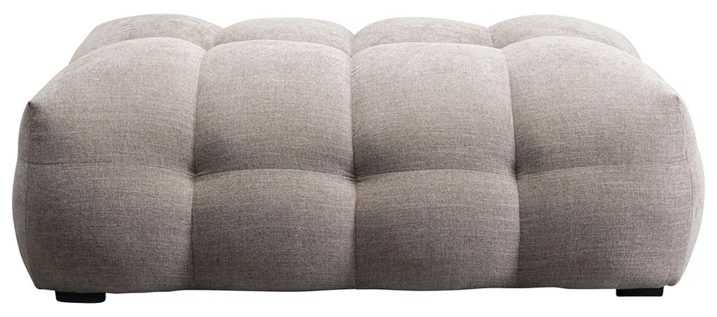 Kare Design Salamanca Velvet Poef Grijs Gecapitonneerd