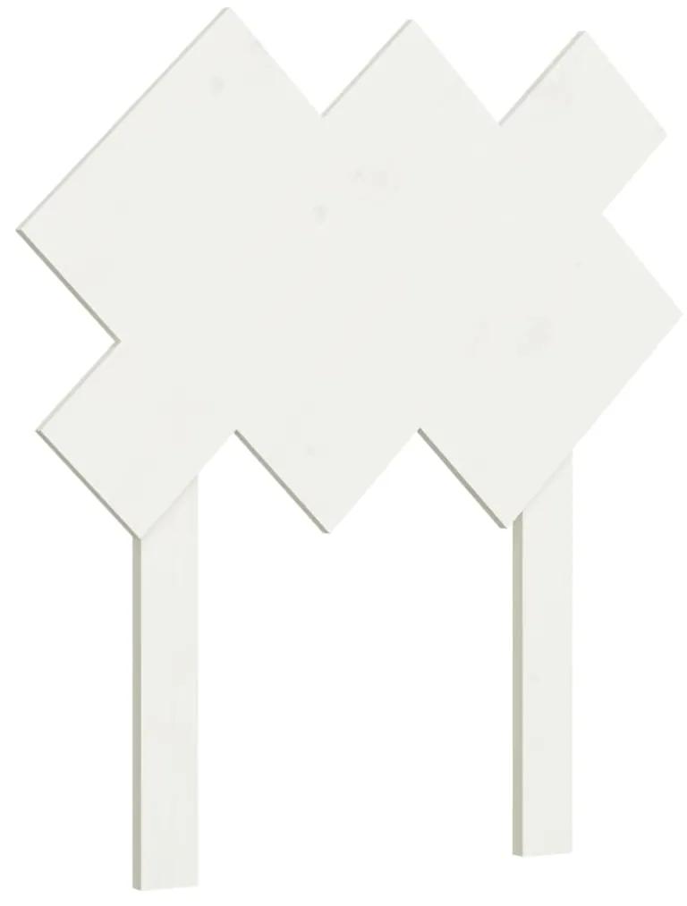 vidaXL Hoofdbord 72,5x3x81 cm massief grenenhout wit
