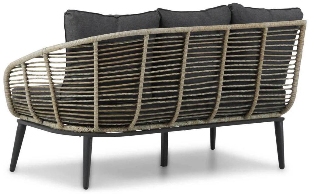 Hoek loungeset 4 personen Aluminium/wicker Taupe  Coco Coco Leonardo