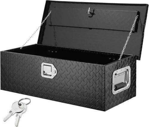 VEVOR 762 x 330 x 244 mm gereedschapskist voor laadbak, afsluitbaar 64 L gereedschapskist, opbergruimte, gereedschapskist, laadvermogen 30 kg, gereedschapskistorganizer voor campers, auto's, enz.