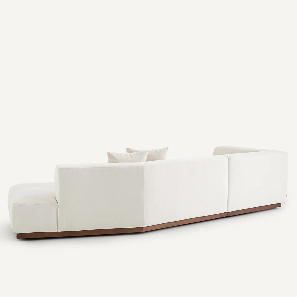 Hoekbank links in chenille fluweel, JACOPO