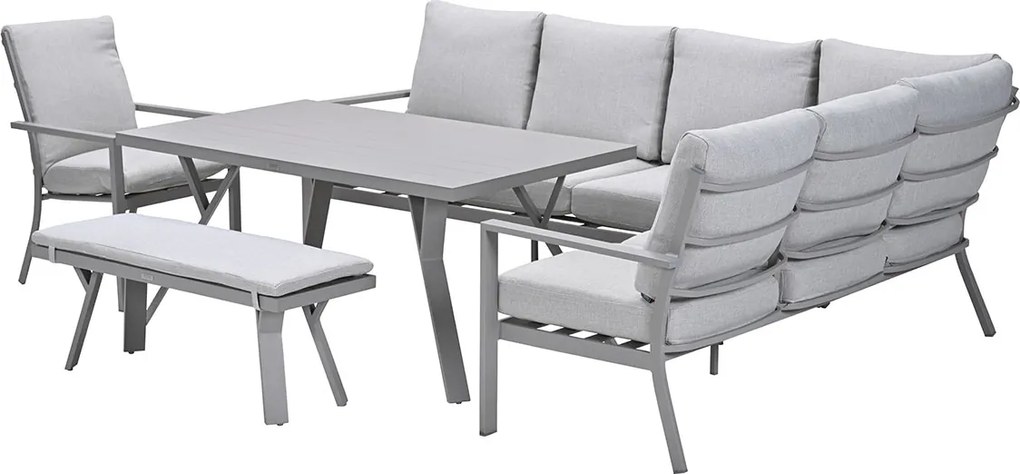 Garden Impressions Senja lounge dining set 5-delig rechts incl. stoel - valley sand