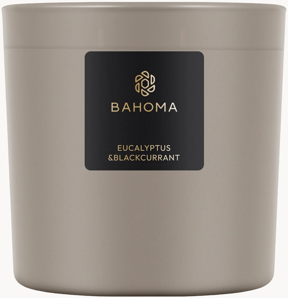 Handgemaakte 3-lonts geurkaars Eucalyptus & Zwarte Bessen (Freesia, Gardenia, Muskus)