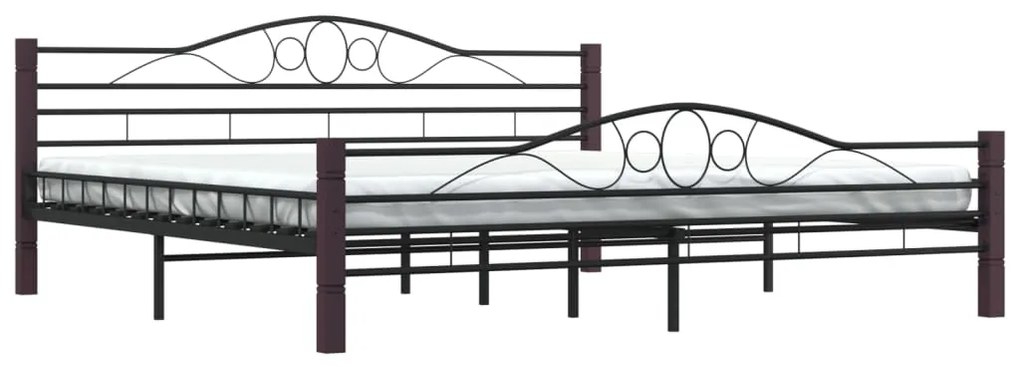 vidaXL Bedframe metaal zwart 180x200 cm