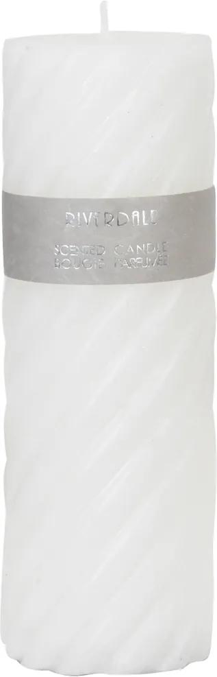Candle Swirl White 7.5x23cm