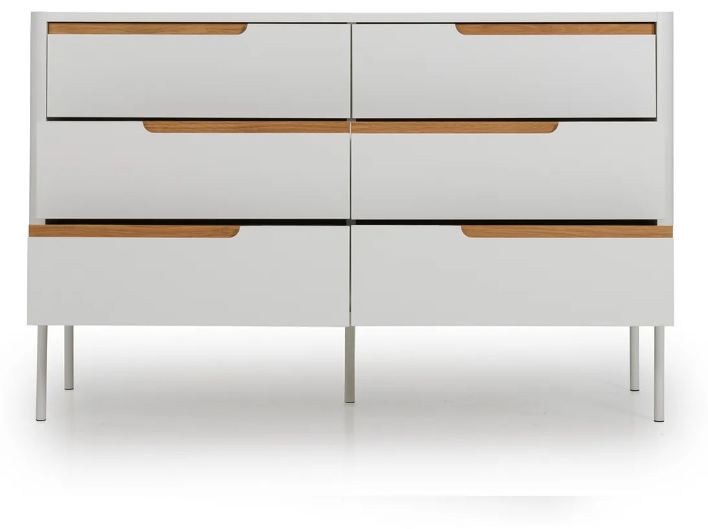 Tenzo Switch Modern Dressoir Met Lades Wit - 130x45x83cm.