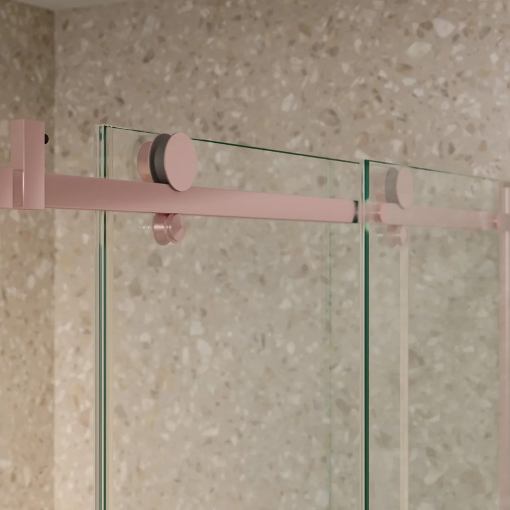 Saniclear Supreme douchecabine 90x90cm anti-kalk geborsteld koper