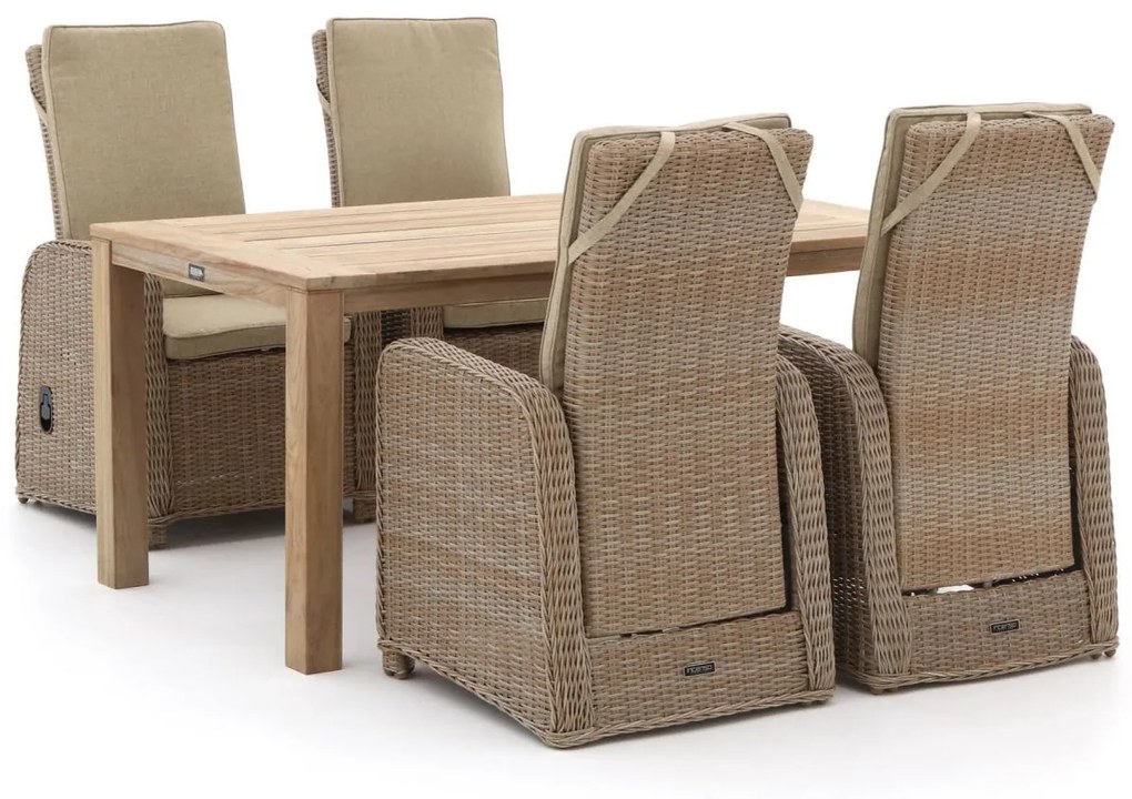 Intenso Umbria/ROUGH-S 160cm dining tuinset 5-delig verstelbaar