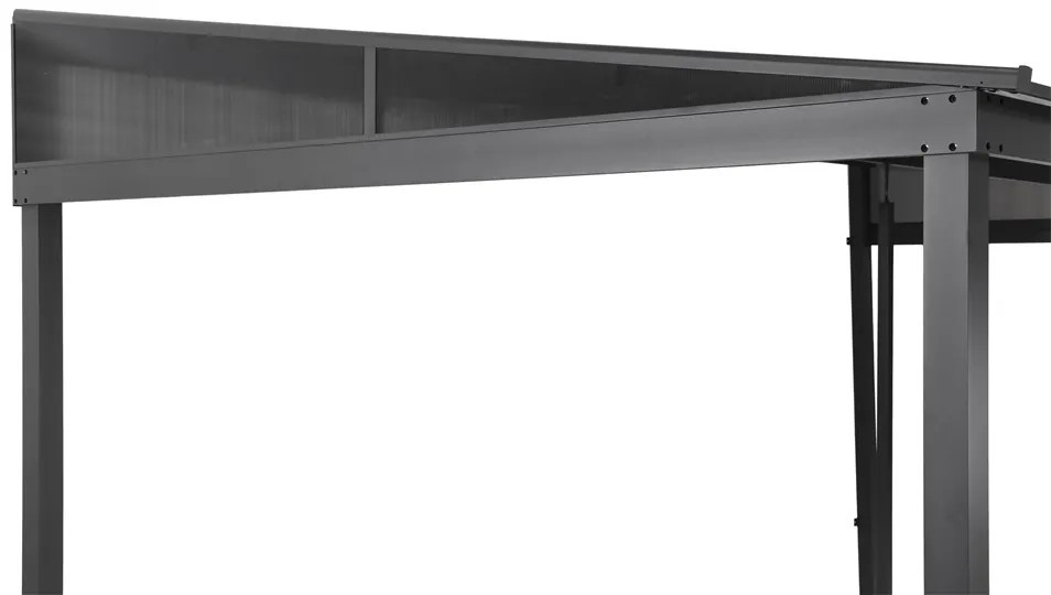 Aluminium terrasoverkapping 4 x 6 m Tarragona Garden Point antraciet