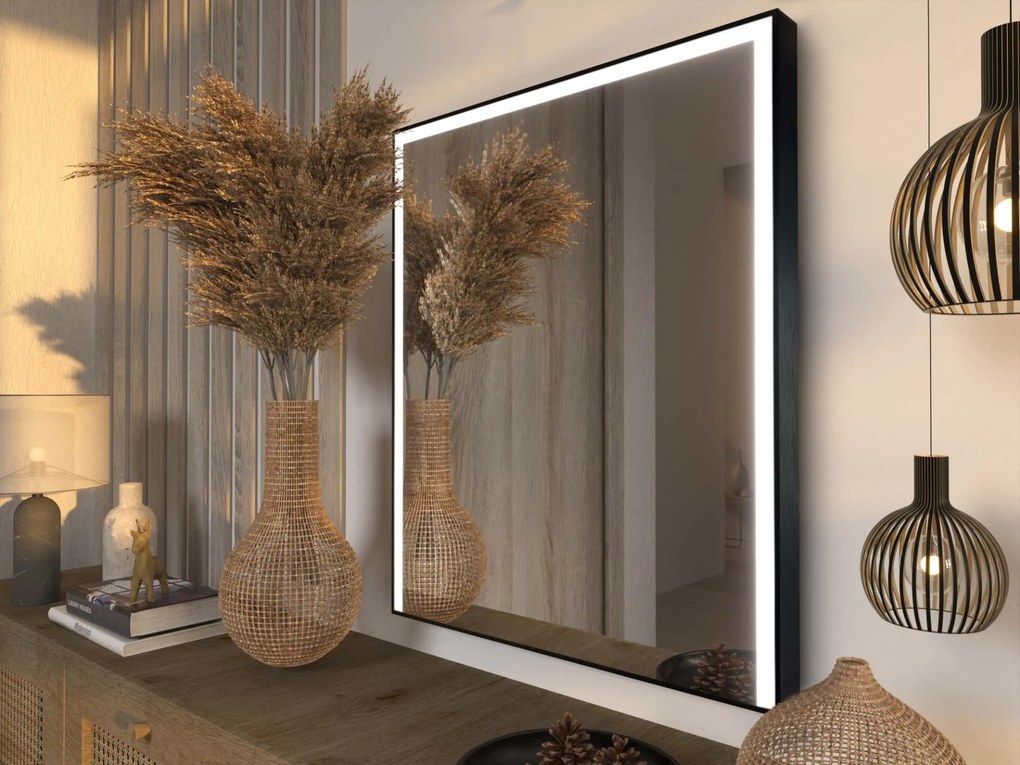 LED-spiegel in lijst voor de badkamer M2