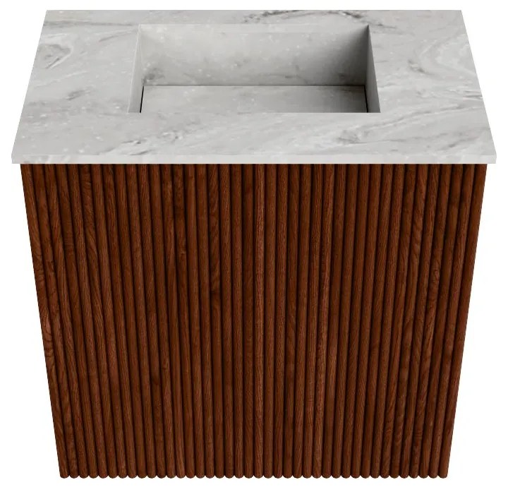 Mondiaz Joya DLux 40cm toiletmeubel ruby met wastafel faye midden zonder kraangat glace
