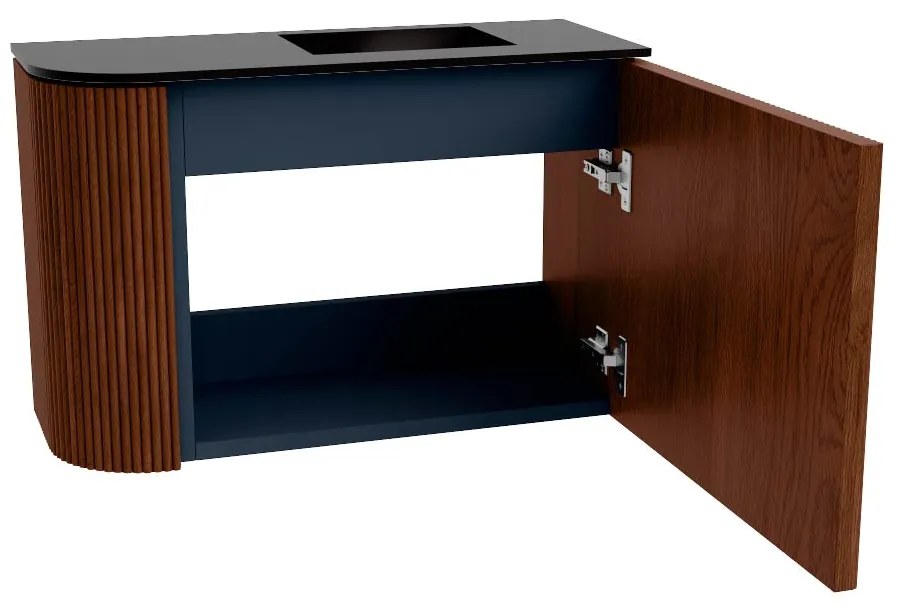 Mondiaz Joya 60cm toiletmeubel ronding links ruby met wastafel faye rechts zonder kraangat urban