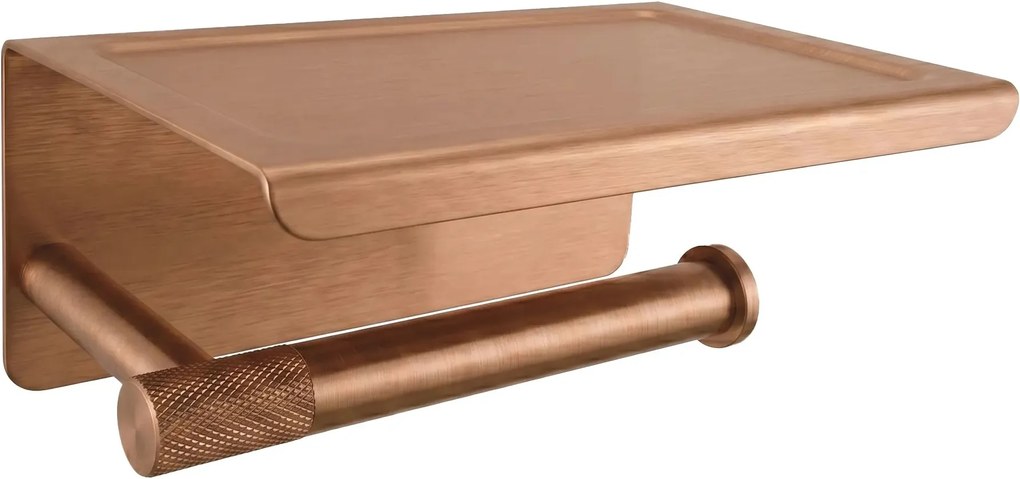 Toiletrolhouder met planchet 6613 Modern Copper Brush