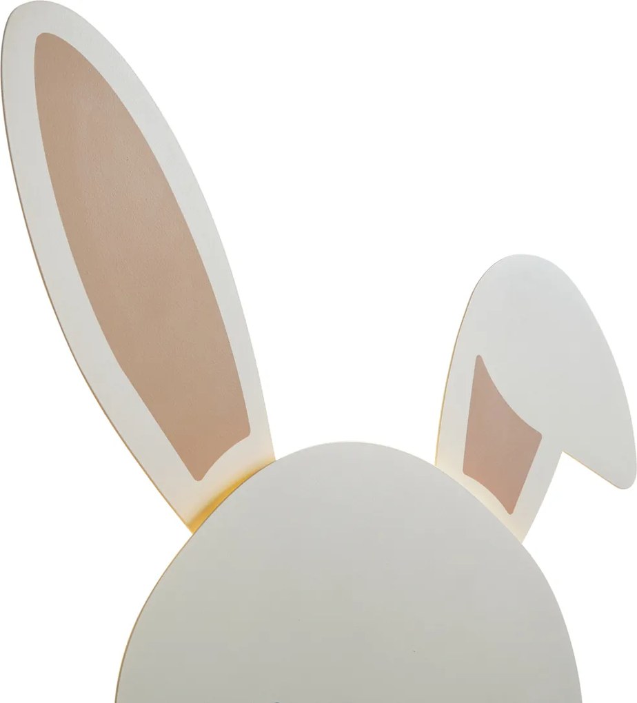 Kinder wandlamp beige met detail incl. LED 3-staps dimbaar - Benny the Bunny