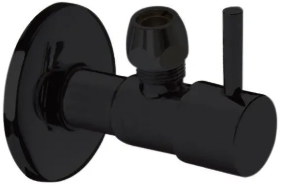 Best-Design Nero-Solara hoekstopkraan + rozet 1/2" x 10 mm