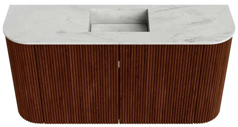 Mondiaz Joya DLux 85cm toiletmeubel ronding links/rechts ruby met wastafel faye midden zonder kraangat opalo