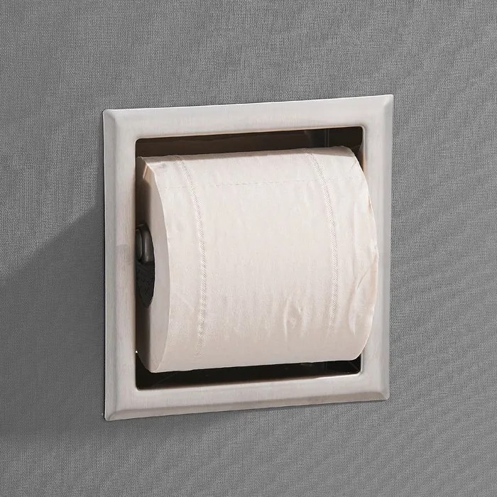 Saniclear Exclusive inbouw toiletrol houder zonder klep rvs