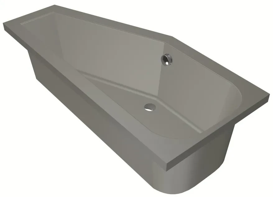 Xenz Lagoon Compact badkuip links 160x75x40cm cement
