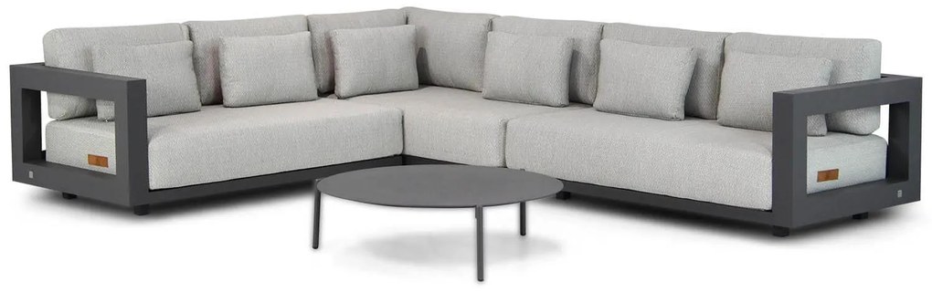 Hoek loungeset  Aluminium Grijs 5 personen 4 Seasons Outdoor Metropolitan/Coco