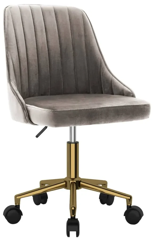 vidaXL Eetkamerstoelen draaibaar 6 st fluweel lichtgrijs