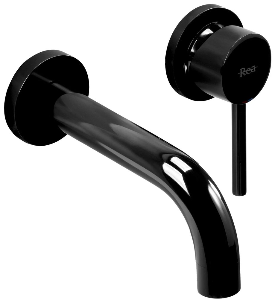 Inbouw wastefelkraan Rea Lungo Black Metallic + BOX