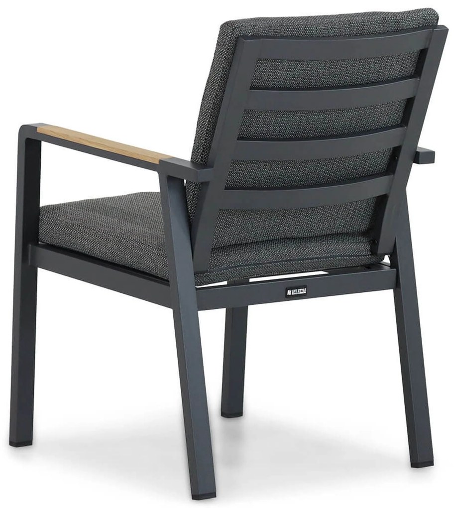 Tuinset 4 personen 180 cm Aluminium/teak Grijs Lifestyle Garden Furniture Marseille/Riviera