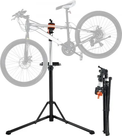 VEVOR Fietsreparatiestandaard, Fietsmontagestandaard, Robuuste montagestandaard 30 kg, In hoogte verstelbare fietsstandaard van 102-160 cm met 360° draaibare klemkop