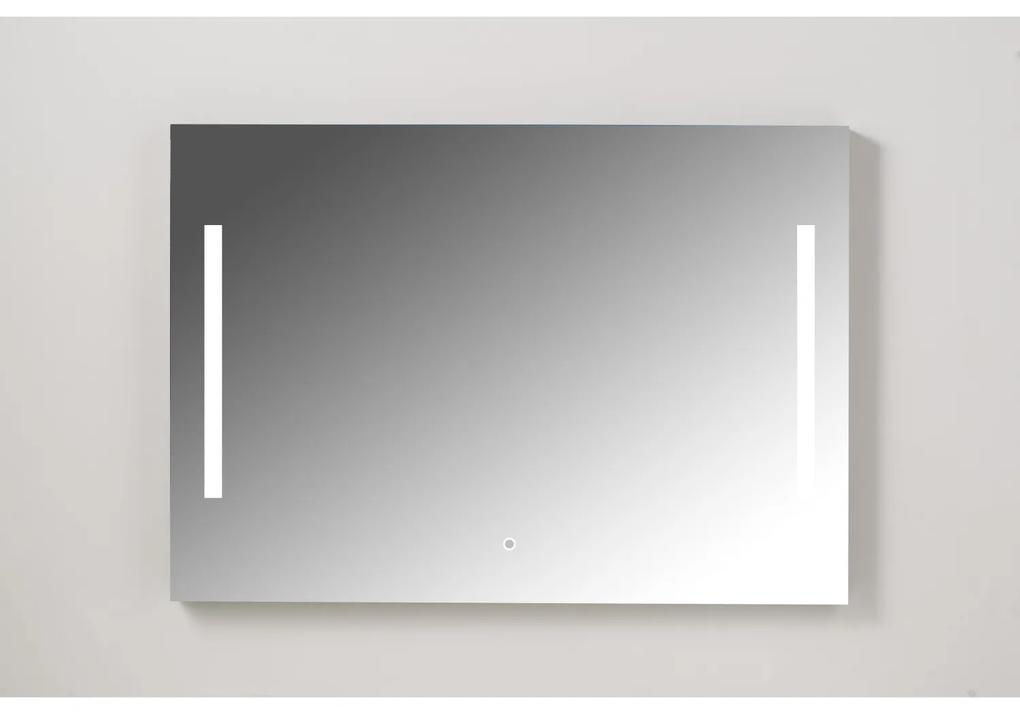 Badkamerspiegel Xenz Pacengo 80x70 cm Industrieel Zwart Frame met Verlichting en Spiegelverwarming
