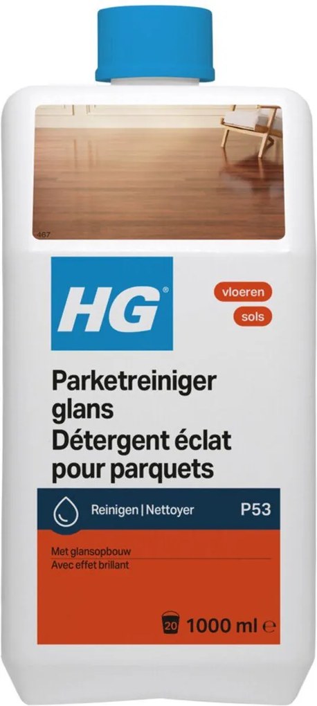 HG Parketreiniger Glans (Product 53) - 1L - Parket Wash &amp; Shine