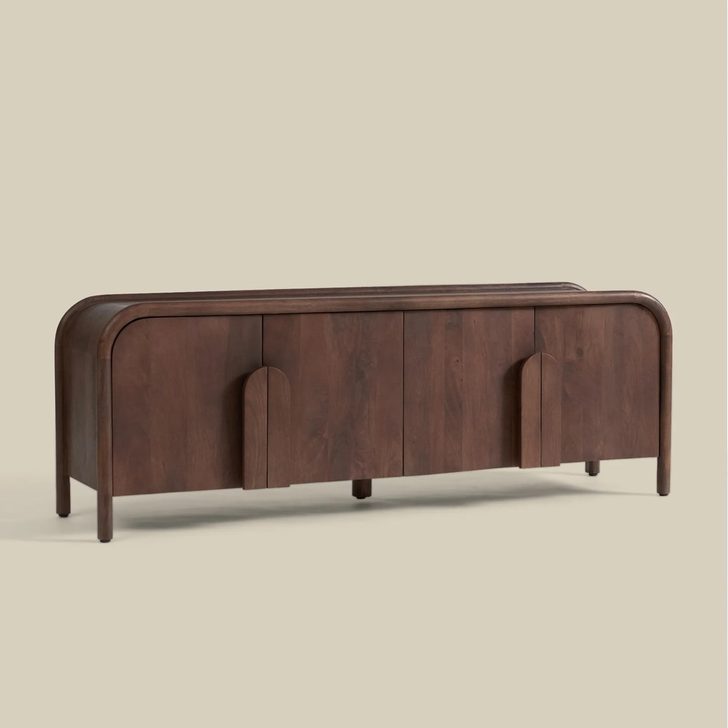 Design Tv-meubel Hout Met Ronde Hoeken 160 Cm - 160x40x55cm.