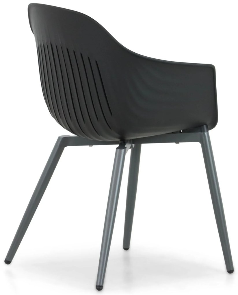 Tuinset 4 personen 120 cm Kunststof Grijs Lifestyle Garden Furniture Lissabon/Vienna