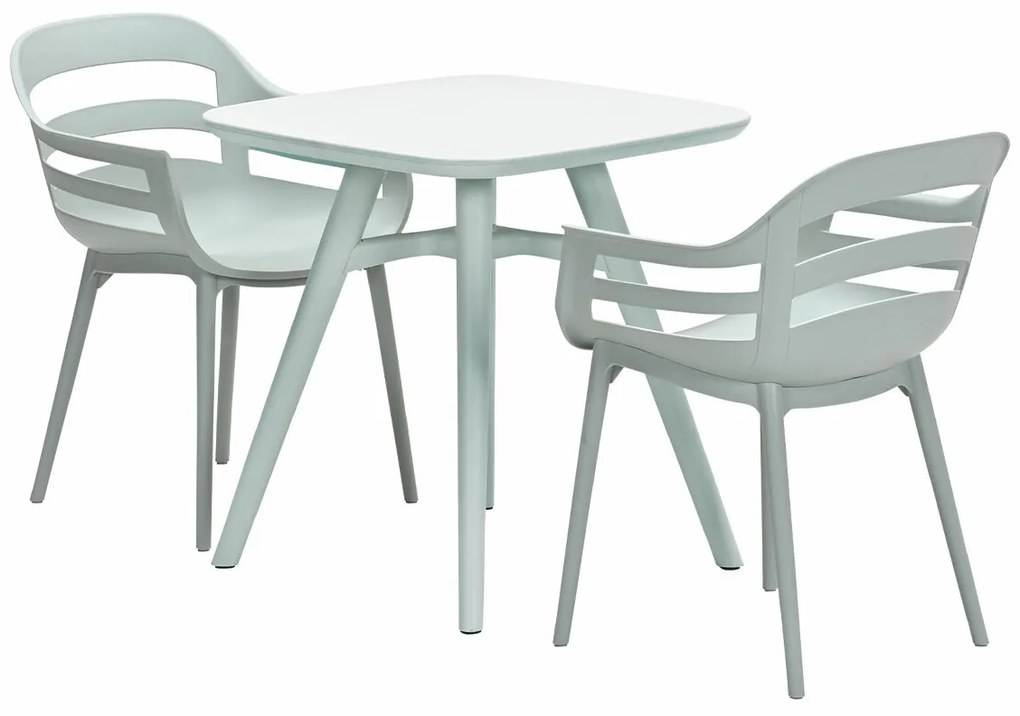 Garden Impressions Sunny balkonset 3-delig - Hareno tuintafel 71x71 cm - olijf