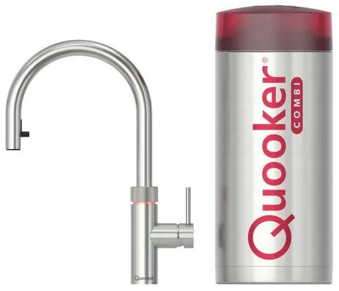 Quooker flex kokendwaterkraan - draaibare & uittrekbare uitloop - Combi+ reservoir - Warm / kokend water - RVS 22+XRVS