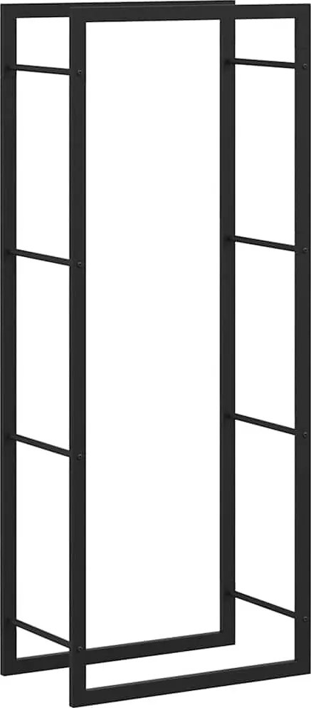 vidaXL Haardhoutrek 50x28x132 cm staal matzwart