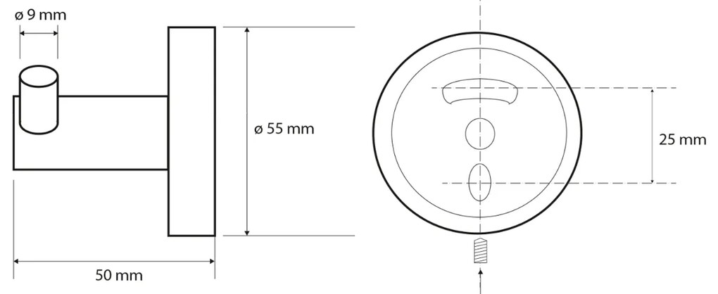 Sapho X-Round dubbele haak wit