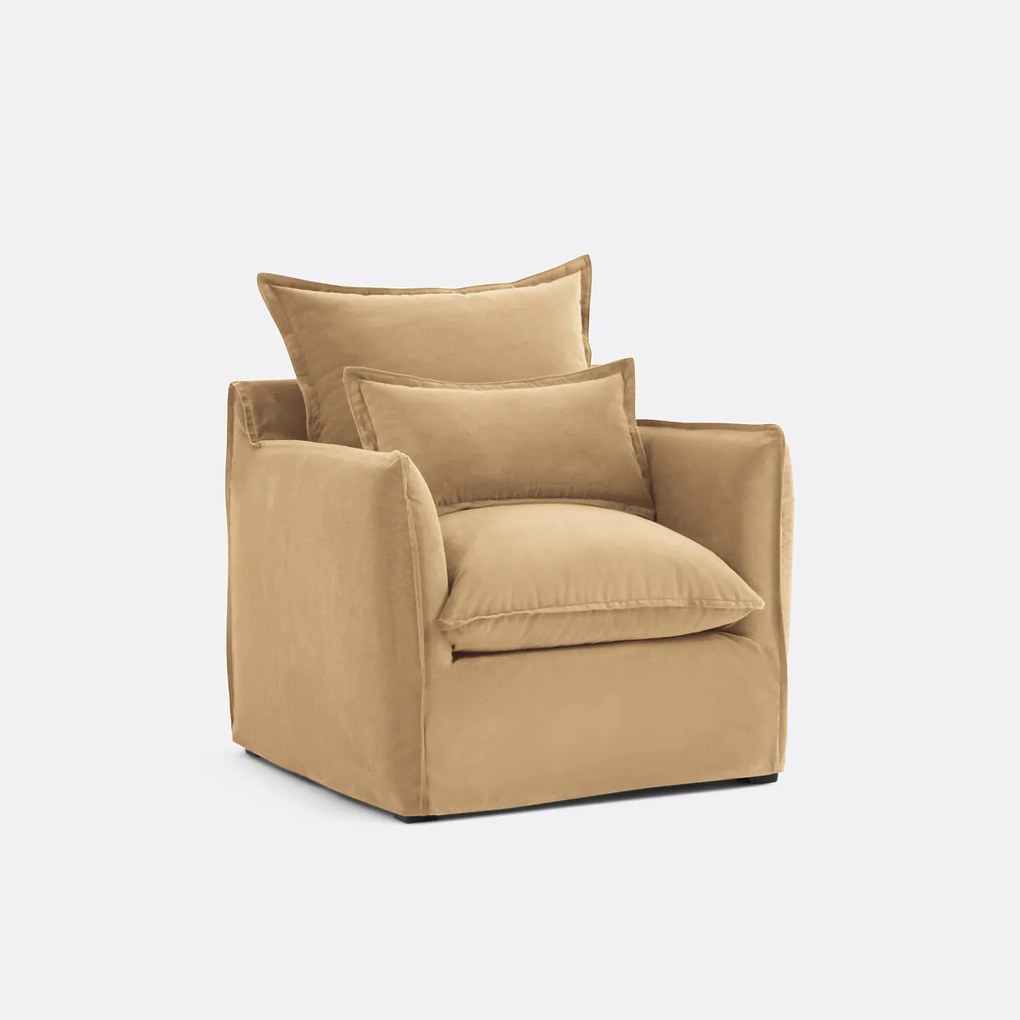 Fauteuil, afneembare hoes, fluweel, ODNA