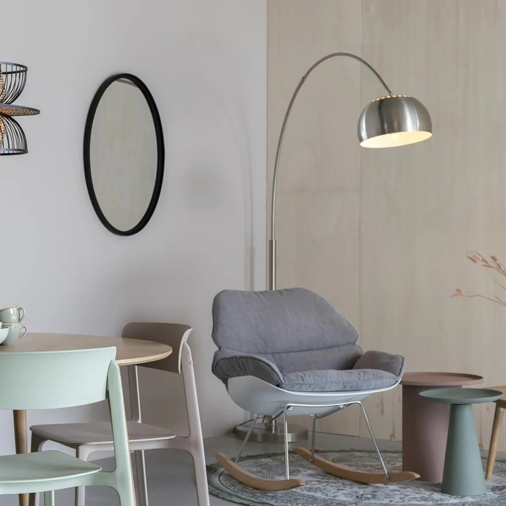 Zilveren Minimalistische Booglamp