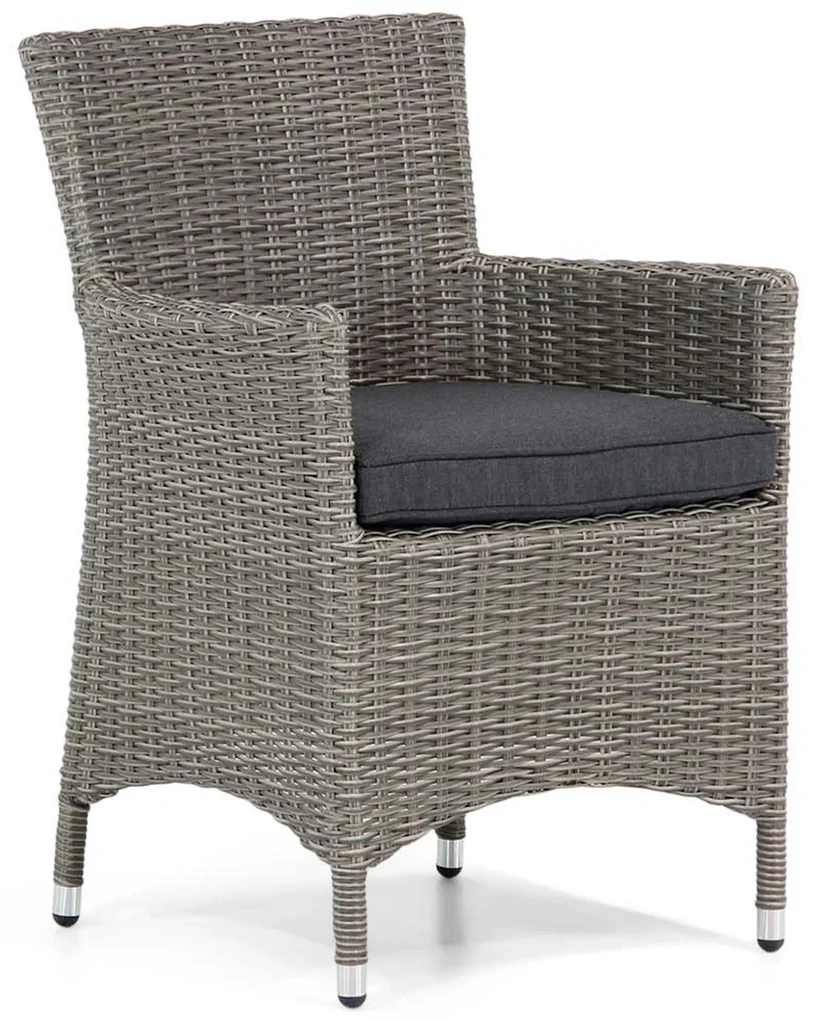 Tuinset 6 personen 240 cm Wicker Grijs Garden Collections Dublin/Valley