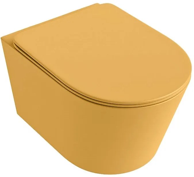 Mondiaz Lavie toiletpot randloos met softclose zitting ocher