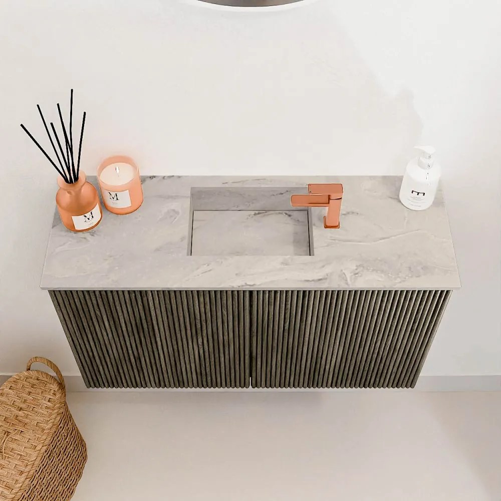 Mondiaz Joya DLux 70cm toiletmeubel shadow met wastafel faye midden 1 kraangat glace