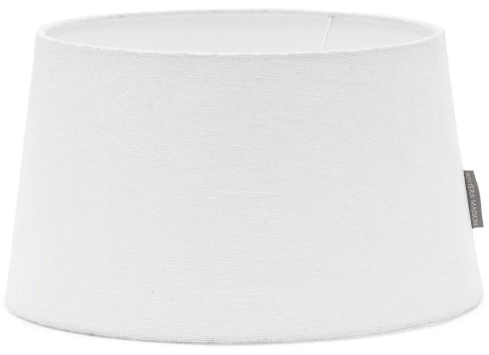 Rivièra Maison - Loveable Linen Lampshade white 25x30 - Kleur: wit