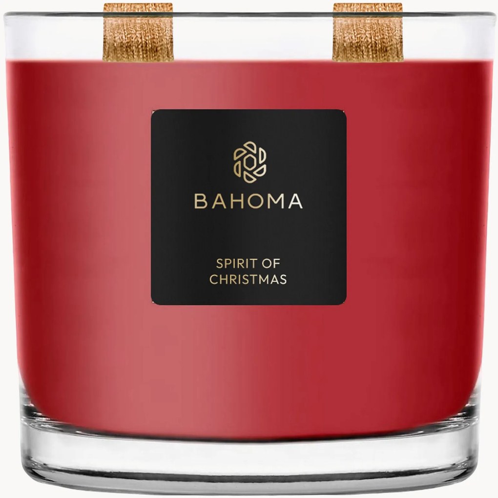Handgemaakte 2-lonts geurkaars Sprit of Christmas (cassis, kruidnagel & amber)