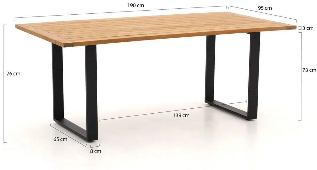 Apple Bee Condor dining tuintafel 190x95x75cm