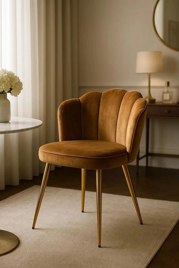 Blume Goud Fluwelen Stoel