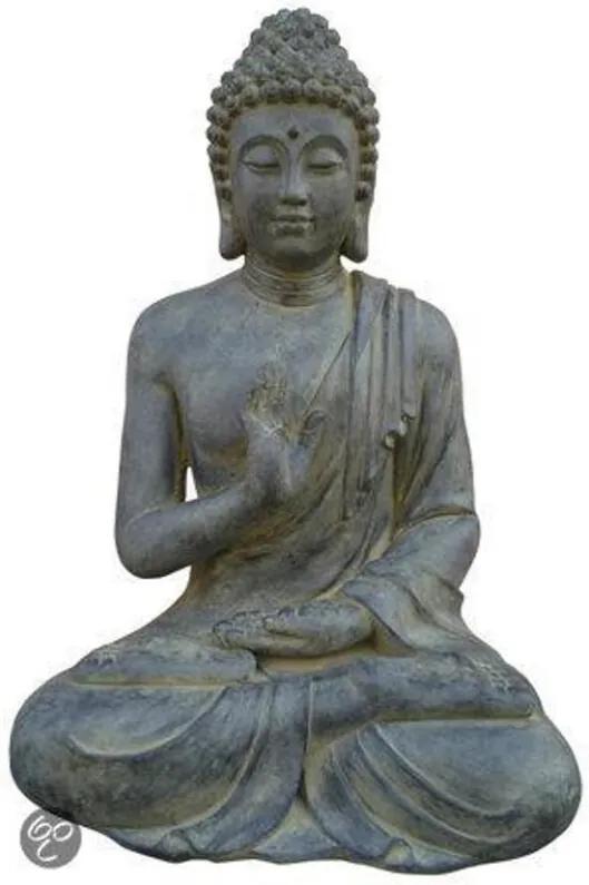 Tuinbeeld Boeddha black 817XL Boeddha buitenbeeld gerechtigheid