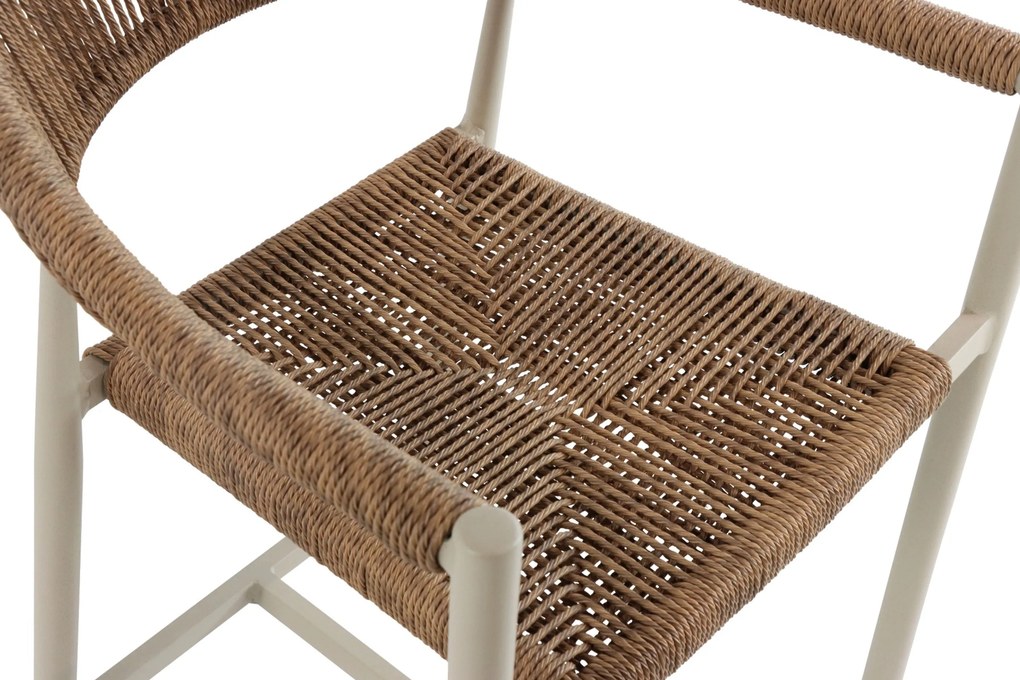 Barstoel Aluminium/rope Taupe-naturel-bruin De Laan Granada