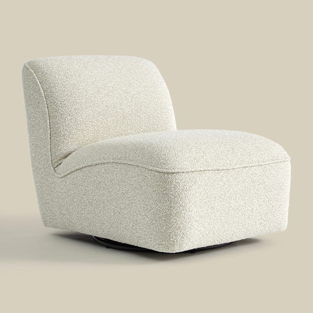 Draaibare Fauteuil Beige Zonder Armleuning