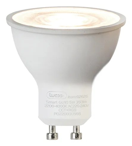 Smart 1-fase railsysteem met 4 wifi GU10 Spot / Opbouwspot / Plafondspots zwart - Iconic Jeana Modern GU10 Binnenverlichting Lamp