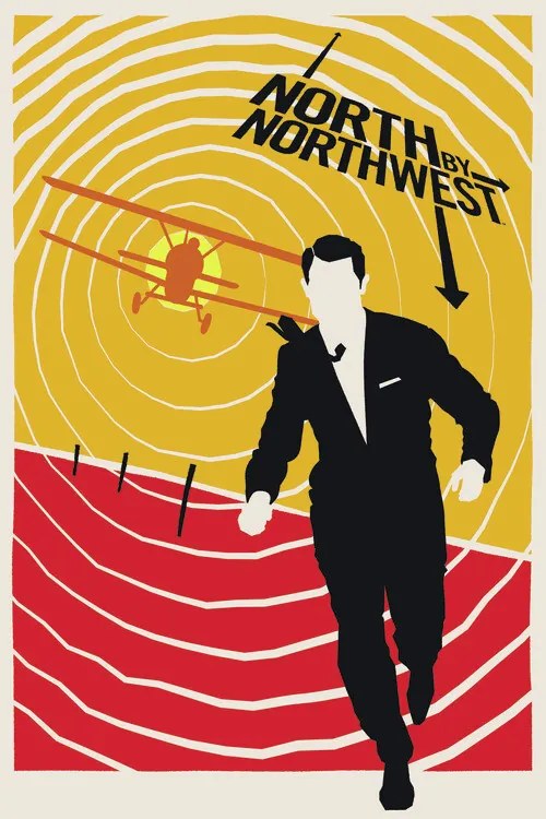 Kunstafdruk North by Northwest - Alfred Hitchcock