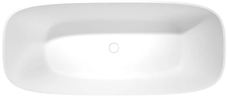 Polysan Medina vrijstaand bad wit mat solid surface 165x70cm